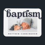Baptism Modern Bold Simple Photo Hartelijk dank Magneet<br><div class="desc">Dit eenvoudige en klassieke ontwerp is samengesteld uit serif typografie en voegt een douanefoto toe. Dit ontwerp is modern,  chic,  speels en leuk.</div>