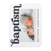 Baptism Modern Bold Simple Photo Hartelijk dank Magneet (Verticaal)