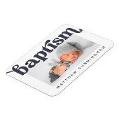 Baptism Modern Bold Simple Photo Hartelijk dank Magneet (Linkerzijde)