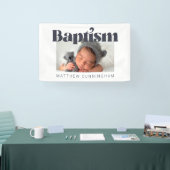 Baptism Modern Bold Simple Photo Hartelijk dank Spandoek (Beurs)