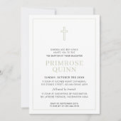 BAPTISM modern minimaal cross-simpel groen Kaart (Voorkant)