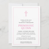 BAPTISM modern minimaal eenvoudig meisje roze Kaart (Voorkant)