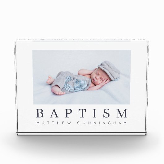 Baptism Modern minimalistische aangepaste foto (Voorkant)