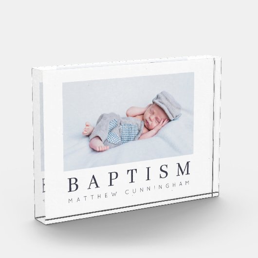Baptism Modern minimalistische aangepaste foto (Links)