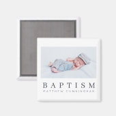 Baptism Modern minimalistische aangepaste foto Magneet (Voorkant / Achterkant)