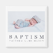 Baptism Modern minimalistische aangepaste foto Magneet (Voorkant)
