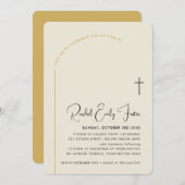 BAPTISM moderne bewerkbare gekromde tekst Kaart (Voorkant / Achterkant)