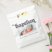 Baptism Moderne, eenvoudige aangepaste foto Bedankzakje (Gezegeld)