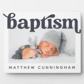 Baptism Moderne, eenvoudige aangepaste foto Fotoplaat (Voorkant)
