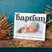 Baptism Moderne, eenvoudige aangepaste foto Fotoplaat (Zijkant)