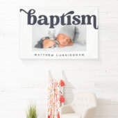 Baptism Moderne, eenvoudige aangepaste foto Spandoek (Insitu)