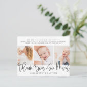 Baptism Moderne Eenvoudige foto Foto bedankt Briefkaart (Staand voorkant)