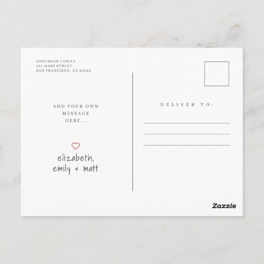 Baptism Moderne Eenvoudige foto Foto bedankt Briefkaart (Achterkant)