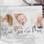 Baptism Moderne Eenvoudige foto Foto bedankt Briefkaart<br><div class="desc">Dit eenvoudige en klassieke ontwerp is samengesteld uit serif typografie en voegt een douanefoto toe. Dit ontwerp is modern,  chic,  speels en leuk.</div>