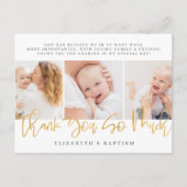 Baptism Moderne Eenvoudige foto Foto bedankt Briefkaart (Voorkant)