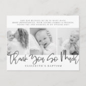 Baptism Moderne Eenvoudige foto Foto bedankt Briefkaart (Voorkant)