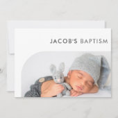 Baptism Moderne, eenvoudige foto van alles Bedankkaart (Voorkant)