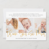 Baptism Moderne Eenvoudige grafische foto Bedankkaart (Voorkant)