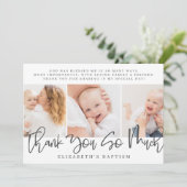 Baptism Moderne Eenvoudige grafische foto Bedankkaart (Staand voorkant)