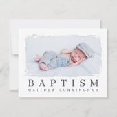 Baptism Moderne Eenvoudige, minimalistische aangep Bedankkaart (Voorkant)