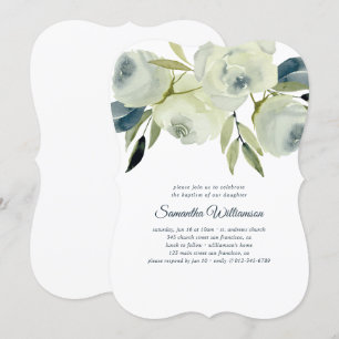 Baptism Moderne Waterverf Floral Kaart