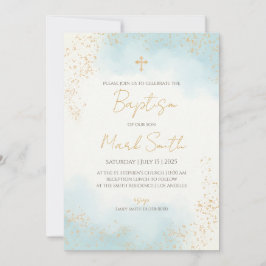 Baptism nodigt Boy & Boy Christening uit Kaart