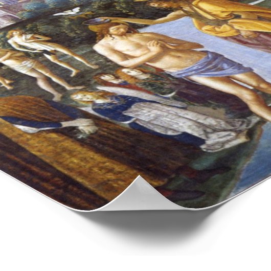 Baptism Of Christ Sistine Chapel - Pietro Perugino Poster (Hoek)
