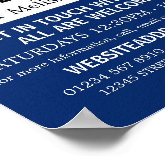 Baptism of Jesus, Christian Bible Class Advert Poster (Hoek)