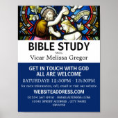 Baptism of Jesus, Christian Bible Class Advert Poster (Voorkant)