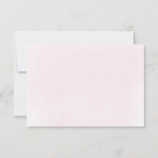 Baptism pink bow thank you card kaart (Achterkant)