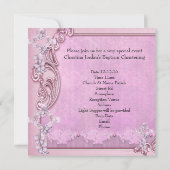 Baptism Pink Cross Girl Foto's 2 Kaart (Achterkant)