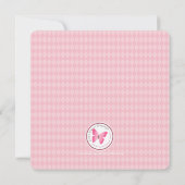 Baptism Pink Floral Wreator Kaart (Achterkant)