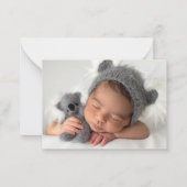 Baptism Pink Waterverf Floral Girl Dank je wel C Notitiekaartje (Achterkant)