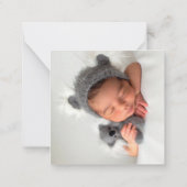 Baptism Pink Waterverf Floral Girl Notitiekaartje (Achterkant)