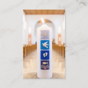 Baptism Prayer   Baptisme Candle Visitekaartje