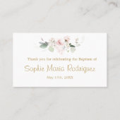 Baptism Roze rozen olievloeistof Plaats kaart Plaatskaartje (Achterkant)