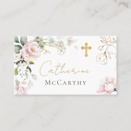 Baptism Roze rozen olievloeistof Plaats kaart Plaatskaartje