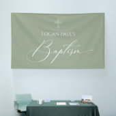 Baptism Sage banner backdrop (Beurs)