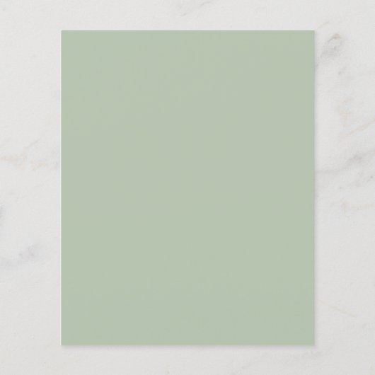 Baptism Sage Budget Arch Green Script Invitation (Achterkant)