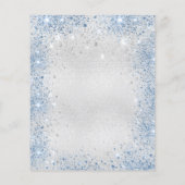 Baptism Silver Blauw twin boys budget uitnodiging Flyer (Achterkant)