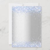 Baptism Silver Blue-confetti baby luxe Kaart (Achterkant)