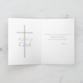 Baptism Silver Cross Insert Foto - dank u kaarten (Binnen)