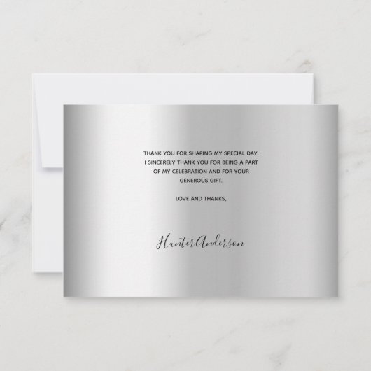 Baptism Silver Fotoscriptie Bedankkaart (Achterkant)