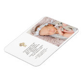 Baptism Simple and Moderne Photo Cross Hartelijk d Magneet (Linkerzijde)