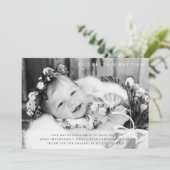 Baptism Simple Moderne Chic-foto Bedankkaart (Staand voorkant)