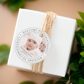 Baptism Simple Welcome to Christianity Foto Bedankjes Labels