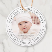 Baptism Simple Welcome to Christianity Foto Bedankjes Labels (Voorkant)