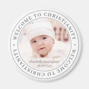 Baptism Simple Welcome to Christianity Foto Magneet