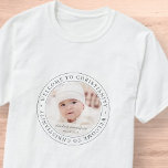 Baptism Simple Welcome to Christianity Foto T-shirt<br><div class="desc">Dit eenvoudige en klassieke ontwerp is samengesteld uit serif typografie en voegt een douanefoto toe. "Welkom bij het christendom" circuleert de foto van uw baby,  kind,  enz.</div>