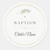 Baptism Sticker | Personalized Botanical (Voorkant)